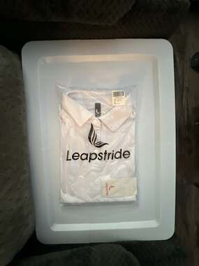 Leapstride Women's Slim Fit Quick Dry Golf Polo Shirt White Medium